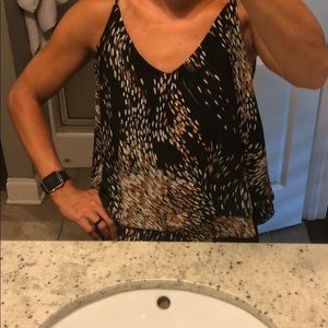 Black Tank w/ Teal and Gold designs